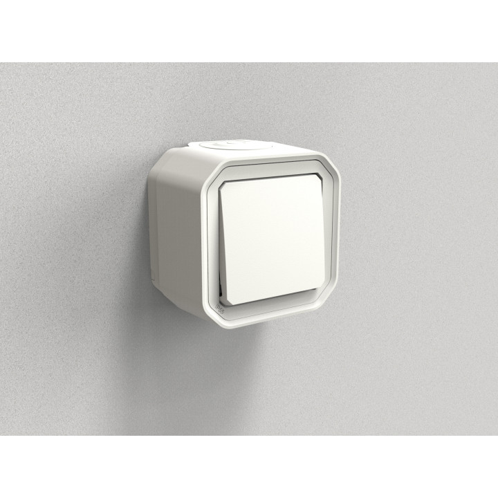 Legrand - Plexo L - Poussoir + Boîtier 1 poste - Saillie - Blanc - Réf. : 069760L