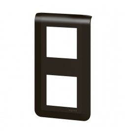 Legrand - Plaque de finition Mosaic 2 poste - 2x2 modules - Verticale - Noir mat - Réf : 079062L