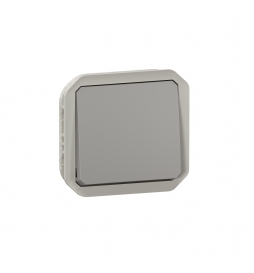 Legrand Plexo - Interrupteur ou Va-et-Vient - composable - gris - 10A - 250V - IP55/IK08 - Réf : 069511L