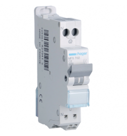 DISJONCTEUR HAGER - 1P+N - 2A - AUTO - MFS702