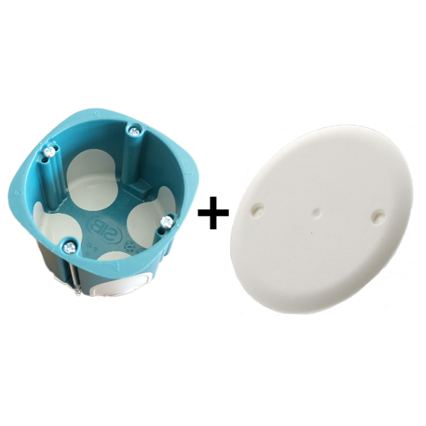 SIB - Boîte simple 1 poste P.40mm + Couvercle universel D85mm - BBC - P36840+080180