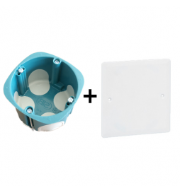 Legrand Batibox - Boîte encastrée BBC P40 SIB + Couvercle universel 80 x 80 - P36840+089281