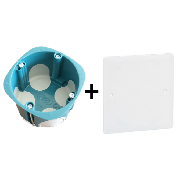 Legrand Batibox - Boîte encastrée BBC P40 SIB + Couvercle universel 80 x 80 - P36840+089281