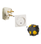 Legrand - Socle 32A - Plast - 2P+T - à VIS - éclips + Fiche 2P+T 32A + boîte - 055812+055802+080086L