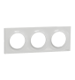 Schneider - Odace 2011 - Styl - Plaque 3 postes - Entraxe 71mm - Gris - Réf : S520706A1