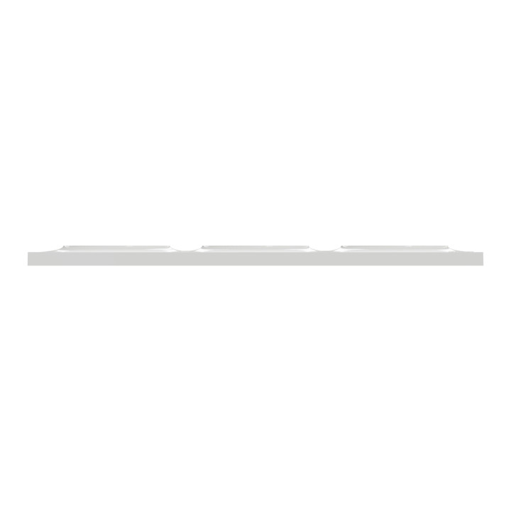 Schneider - Odace 2011 - Styl - Plaque 3 postes - Entraxe 71mm - Gris - Réf : S520706A1