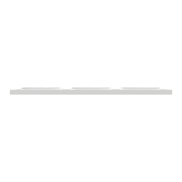 Schneider - Odace 2011 - Styl - Plaque 3 postes - Entraxe 71mm - Gris - Réf : S520706A1