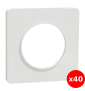 Schneider - Odace 2011 - Touch - LOT de 40 Plaques 1 poste - Blanc - Ref. : S520802x40