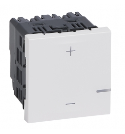 Legrand - Mosaic - Interrupteur variateur universel 2 fils sans neutre - Complet - Blanc - Réf : 078407A+277802L+080251