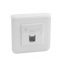 Legrand Mosaic - Prise RJ45 Cat. 6 FTP complet - 1 poste (2M) - 080251 + 277802L + 076565