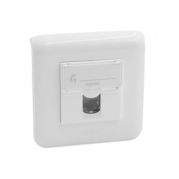 Legrand Mosaic - Prise RJ45 Cat. 6 FTP complet - 1 poste (2M) - 080251 + 277802L + 076565