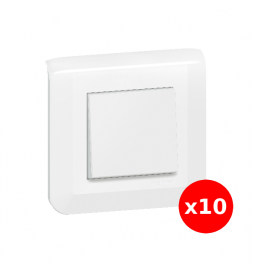 Legrand Mosaic - LOT x 10 Va-et-Vient complet - 1 poste (2M) - 10A - 230V - EU - Réf : 080251+277802L+278011L