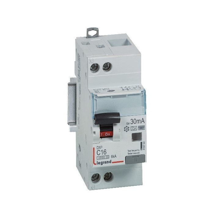 LEGRAND - Disjoncteur Différentiel DX3 P+N - 16A - 30mA - Type F -Réf : 410753