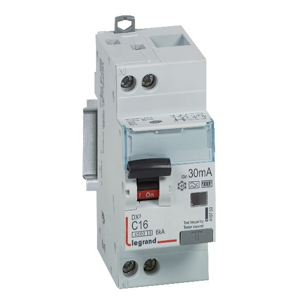 LEGRAND - Disjoncteur Différentiel DX3 P+N - 16A - 30mA - Type F -Réf : 410753