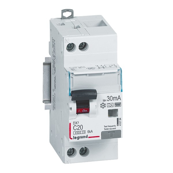 LEGRAND - Disjoncteur Différentiel DX3 P+N - 20A - 30mA - Type F -Réf : 410754