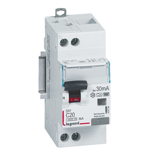LEGRAND - Disjoncteur Différentiel DX3 P+N - 20A - 30mA - Type F -Réf : 410754