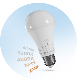 Spectrum - Ampoule LED E-27 - LED GLS 10W - Angle 270° - 5 CCT -1100lm - Réf : WOJ+14715