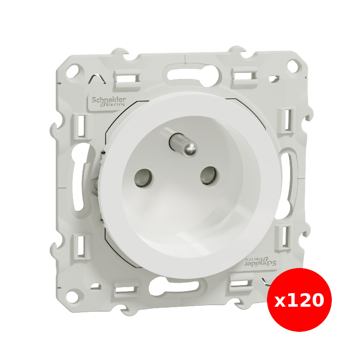 Schneider Odace - LOT - Prise de courant - 2P+T 16A - 250V - Réf : S520059x120