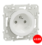 Schneider - Odace 2011 - LOT de 120 Prises de courant 2P+T - Blanc - Ref. : S520059x120