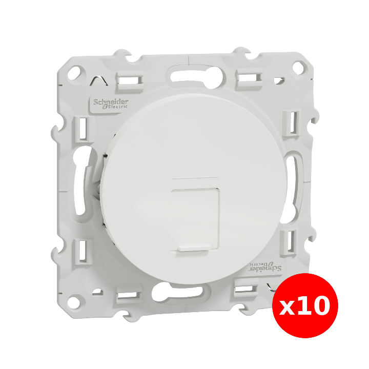Schneider Odace - Prise RJ 45 cat 6 STP Grade 3 - s520476x10