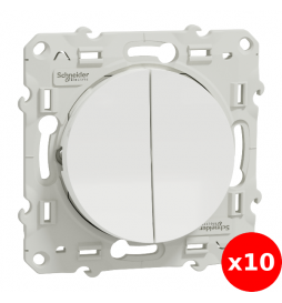 Schneider Odace - Va-et-vient + poussoir 10A - 250V - s520285x10