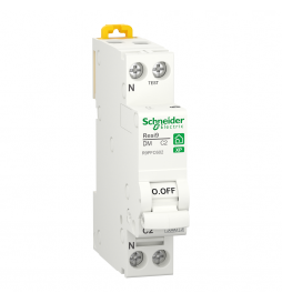 SCHNEIDER - Resi9 - disjoncteur XP - 1P+N - 2A - courbe C - peignable - Réf : R9PFC602