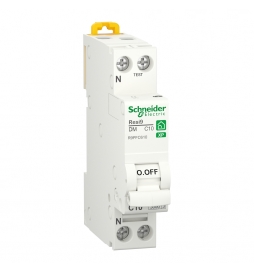 SCHNEIDER - Resi9 - disjoncteur XP - 1P+N - 10A - courbe C - peignable - Réf : R9PFC610