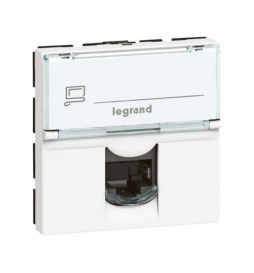 Legrand Mosaic - Prise RJ45 Cat. 6 FTP - 2 Modules - Réf : 076565