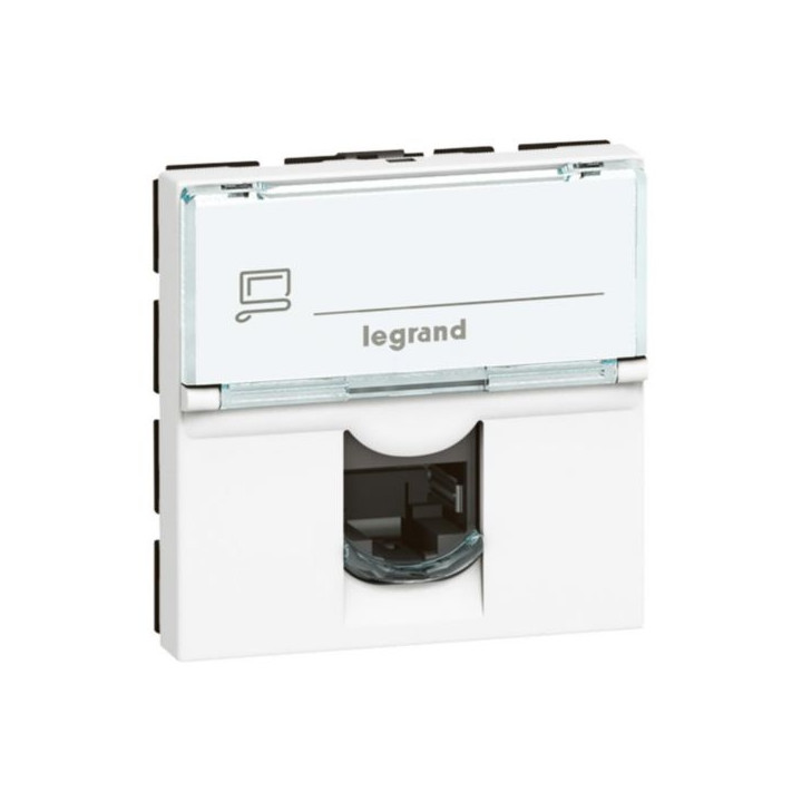 Legrand - Prise RJ45 Cat. 6 FTP - 2 Modules - Blanc - Mosaic - Réf : 076565