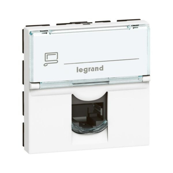 Legrand - Prise RJ45 Cat. 6 FTP - 2 Modules - Blanc - Mosaic - Réf : 076565