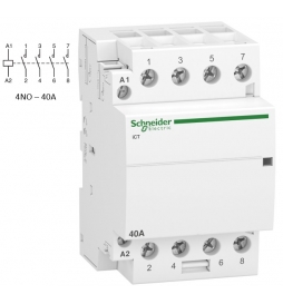 Schneider - Acti9 - Contacteur iCT - 40A - 4NO - 230/240V - 50Hz - Réf : A9C20844