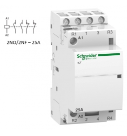 Schneider - Acti9 - Contacteur iCT - 25A - 2NF + 2NO - 230/240V - 50Hz - Réf : A9C20838