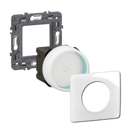 Legrand - Céliane 2024 - Variateur avec ou sans neutre - 200W - LED - Blanc - COMPLET - 1 poste - Réf : CX0408+CP0001