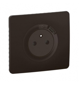Legrand - Céliane 2024 - Prise surface avec prise USB type C - Noir - Avec support et enjoliveur - COMPLET - Réf : CJ0140