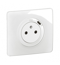 Legrand - Céliane 2024 - Prise surface avec prise USB type C - Blanc - Avec support et enjoliveur - COMPLET - Réf : CG0140