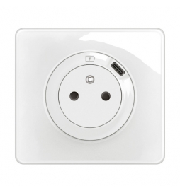 Legrand - Céliane 2024 - Prise surface avec prise USB type C - Blanc - Avec support et enjoliveur - COMPLET - Réf : CG0140