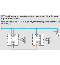 Legrand - Céliane 2024 - Va-et-vient avec voyant témoin complet noir 1 poste - Réf : 080251 + CM0001 + CM0222 + CN0007 + CP0101