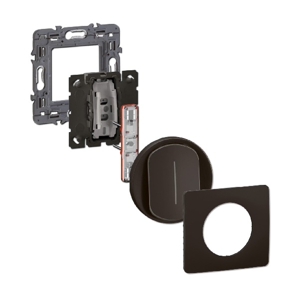 Legrand - Céliane 2024 - Va-et-vient avec voyant témoin complet noir 1 poste - Réf : 080251 + CM0001 + CM0222 + CN0007 + CP0101