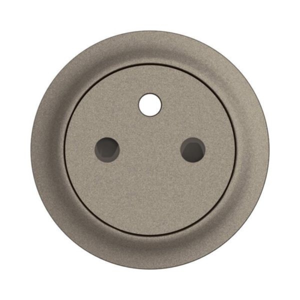 Legrand - Céliane 2024 - Enjoliveur pour prise de courant fort 2P+T - Surface Confort - Titane - Réf : CT0111