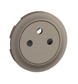 Legrand - Céliane 2024 - Enjoliveur pour prise de courant fort 2P+T - Surface Confort - Titane - Réf : CT0111