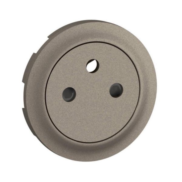 Legrand - Céliane 2024 - Enjoliveur pour prise de courant fort 2P+T - Surface Confort - Titane - Réf : CT0111