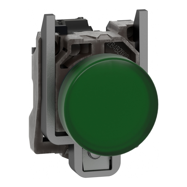 Schneider - Voyant lumineux Harmony rond Ø22 - IP66 - vert - LED intégrée - 24V - XB4BVB3