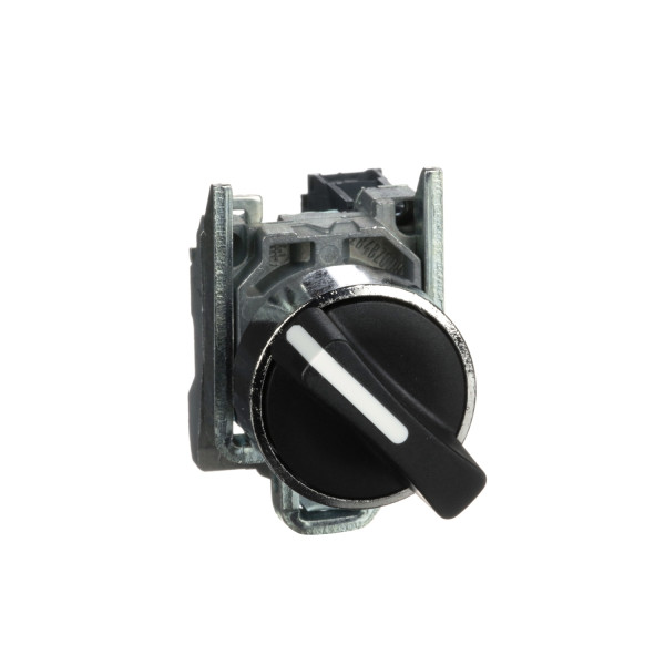 Schneider - Harmony XB4 - Bouton tournant noir Ø22 - à manette - 2 positions - 1F - Réf : XB4BD21