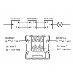 Legrand - Céliane 2024 - Permutateur 10AX pour va-et-vient - Blanc - Réf : CM0005