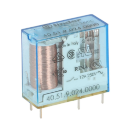 Finder - Relais circuit imprimé 1RT - 12A - 24V - DC - Réf :  405190240000