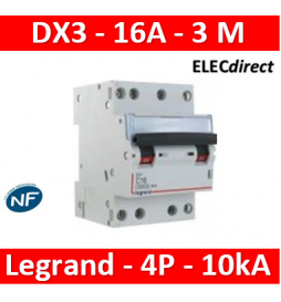 Disjoncteur 16A phase+neutre 4,5 kA bornes automatiques LEGRAND, 1038490, Electricité et domotique