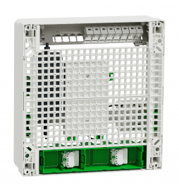Schneider - Resi9 - Coffret VDI Box 18M2R  - Switch 9ports PoE - 2 prises - grade 3TV 8xRJ45 cat6a - Réf : R9H18402VDIXS