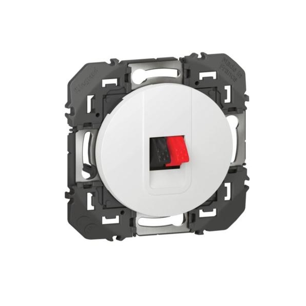 Legrand - Prise haut-parleur simple Dooxie - finition blanc - Réf : 600381