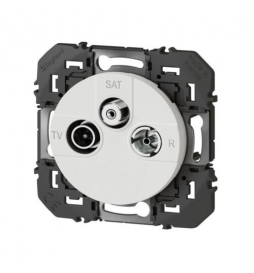 Legrand - Prise TV-R-SAT 1 câble Dooxie - finition Blanc - Réf : 600353