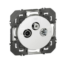 Legrand - Prise TV-R-SAT 1 câble Dooxie - finition Blanc - Réf : 600353